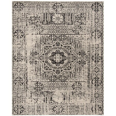 Safavieh Evoke Power Loomed Rectangle Area Rug Ivory & Black - 2 ft.-2 in. x 11 ft. EVK260T-211